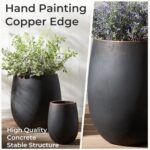 Wallowa 17.7"+13.3"+9.5" Dia Round Concrete Planter Set of 3, Large Outdoor Plan... - Image 3