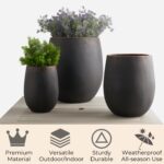 Wallowa 17.7"+13.3"+9.5" Dia Round Concrete Planter Set of 3, Large Outdoor Plan... - Image 4