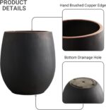Wallowa 17.7"+13.3"+9.5" Dia Round Concrete Planter Set of 3, Large Outdoor Plan... - Image 5