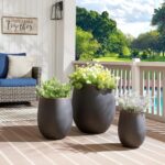 Wallowa 17.7"+13.3"+9.5" Dia Round Concrete Planter Set of 3, Large Outdoor Plan... - Image 6