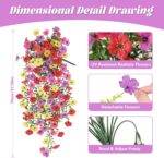 Artificial Flowers for Outdoors, UV Resistant 2 Bundles Fake Silk Flowers for Ou... - Image 3