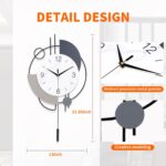 Dankeit Wall Clock, Silent Non-Ticking Quality Quartz Battery Operated with Pend... - Image 4