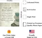 AMERICAN LUXURY GIFTS Life is All About Balance - Motivational, Modern Zen Typog... - Image 3