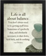 AMERICAN LUXURY GIFTS Life is All About Balance - Motivational, Modern Zen Typog... - Image 6