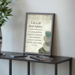 AMERICAN LUXURY GIFTS Life is All About Balance - Motivational, Modern Zen Typog... - Image 7