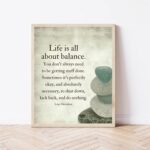AMERICAN LUXURY GIFTS Life is All About Balance - Motivational, Modern Zen Typog... - Image 9