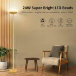 BoostArea Torchiere Floor Lamp, 24W Super Bright LED Standing Lamp, 3000K Steple... - Image 3