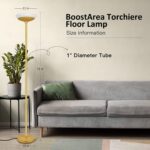 BoostArea Torchiere Floor Lamp, 24W Super Bright LED Standing Lamp, 3000K Steple... - Image 5