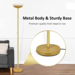 BoostArea Torchiere Floor Lamp, 24W Super Bright LED Standing Lamp, 3000K Steple... - Image 6