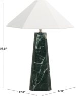 SAFAVIEH Lighting Collection Rylan Green Marble 25-inch Table Lamp for Bedroom, ... - Image 4