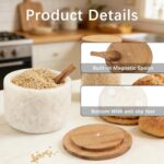 Salt and Pepper Spice Cellar, Marble Container for Coffee, Sugar, Spices and Can... - Image 3