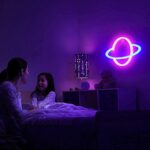 Lumoonosity Planet Neon Sign - USB Powered Saturn LED Light with On/Off Switch, ... - Image 7