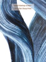 Zessonic Blue Abstract Wall Art Set of 2- Framed Twist Stroke Minimalist Graffit... - Image 5