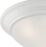 DESIGNERS FOUNTAIN 3-Lights Flush Mount Ceiling Lights, 16.75 Inch Tap Etched Gl... - Image 4