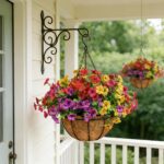 Artificial Flowers Hanging Basket for Outdoor Indoor UV Resistant Silk Flowers w... - Image 6