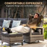 MEISSALIVVE 7 Pieces Patio Furniture Sets,PE Wicker Outdoor Conversation Sets wi... - Image 3