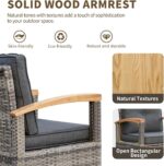 MEISSALIVVE 7 Pieces Patio Furniture Sets,PE Wicker Outdoor Conversation Sets wi... - Image 6