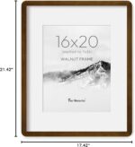 Fun Memories 16x20 Picture Frame - Solid Walnut Wood Poster Frame, Handcrafted R... - Image 8