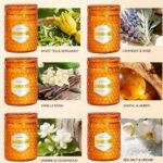 6 Pack Amber Glass Scented Candles for Home Scented, 5.5 Oz Soy Wax Candles, Lav... - Image 3