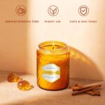 6 Pack Amber Glass Scented Candles for Home Scented, 5.5 Oz Soy Wax Candles, Lav... - Image 4