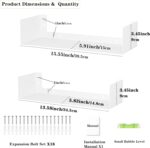 Metal Bali Floating Wall Shelves 15.5IN for Storage and Decor Wall Mounted CD DV... - Image 3