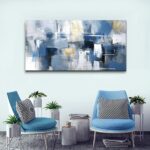 Framed Canvas Wall Art - Abstract Ink Paintings for Living Room & Bedroom - Larg... - Image 4