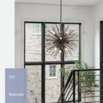 23.6" 9-Light Black Sputnik Chandelier Modern Industrial Adjustable Firework Glo... - Image 6