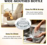 Vintage Glass Jar with Wood Lid - 24 OZ Airtight Canister for Kitchen Pantry Bat... - Image 4