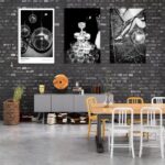 3PCS Black and White Fashion Canvas Wall Art Luxury Female picture wall decor Ch... - Image 4