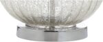 JONATHAN Y 21" Mercury Silver Ribbed Glass Table Lamp, Modern Transitional Bedsi... - Image 5
