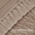 EVERGRACE Quilt King Size, Luxury Bedding Set, Ultra Soft Ruched Quilt Sets, Lig... - Image 5