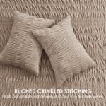 EVERGRACE Quilt King Size, Luxury Bedding Set, Ultra Soft Ruched Quilt Sets, Lig... - Image 6