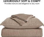 EVERGRACE Quilt King Size, Luxury Bedding Set, Ultra Soft Ruched Quilt Sets, Lig... - Image 8