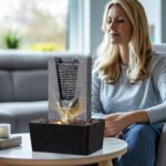 Zen Tabletop Indoor Water Fountain - Indoor Waterfall with LED Light, Relaxing W... - Image 6