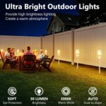 Solar Pathway Lights 8 Pack Solar Outdoor Lights with LED Tungsten Filament Bulb... - Image 4