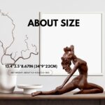 Bronze Nude Woman Sculpture – 8.67" Handcrafted Elegant Female Figurine with Flo... - Image 3