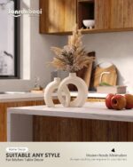 Interlocked Decorative Vase Set of 2 | Matte Sand-Textured Ceramic Vases for Mod... - Image 7