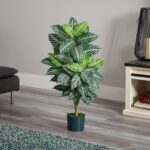 Nearly Natural 3ft Zebra Silk Plant - Image 6