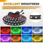 GOOACC RGB Truck Bed Light Strip 2PCS 60" 180 LEDs Neon Accent Lighting with RF ... - Image 3