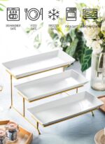 LYEOBOH 3 Tier Serving Stand and Platters Set Large Tiered Serving Platters with... - Image 3
