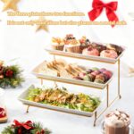 LYEOBOH 3 Tier Serving Stand and Platters Set Large Tiered Serving Platters with... - Image 5