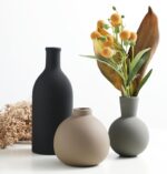 Ceramic Vase Set of 3, Vases Home Decor Rustic Farmhouse Decor Pottery Vases for... - Image 4