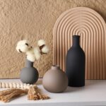 Ceramic Vase Set of 3, Vases Home Decor Rustic Farmhouse Decor Pottery Vases for... - Image 7