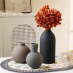 Ceramic Vase Set of 3, Vases Home Decor Rustic Farmhouse Decor Pottery Vases for... - Image 8
