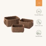 LA JOLIE MUSE Woven Storage Baskets, Recycled Paper Rope Bin Organizer Divider f... - Image 6