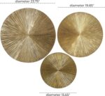 CosmoLiving by Cosmopolitan Wooden Plate Home Wall Decor Carved Radial Wall Scul... - Image 5