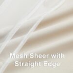 Bujasso Beige 80% Blackout Curtains with Sheer Overlay Mix and Match Double Laye... - Image 4