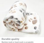1 Pack 3 Blankets Super Soft Fluffy Premium Fleece Pet Blanket Flannel Paw Print... - Image 6