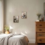 XLARTMY Framed Farmhouse Floral Canvas Wall Art,Vintage Blue and White Wall Art ... - Image 8