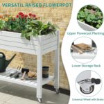 YITAHOME 3.6x1.5x2.8 FT Elevated Garden Bed Kit with Legs and Wheels, Outdoor La... - Image 5